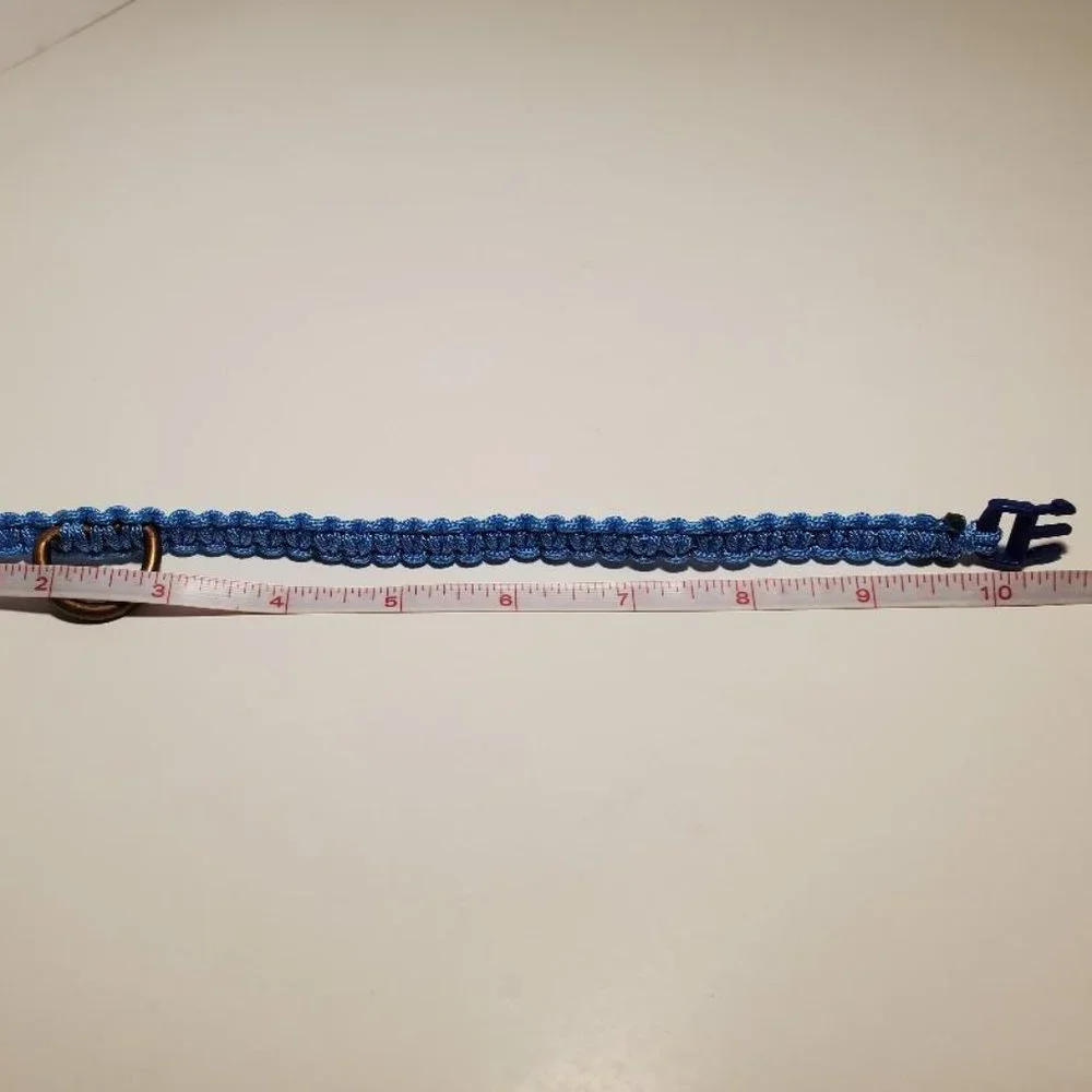 Hand Made Paracord Blue Cat Kitten Toy Dog Collar